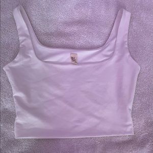 White very cropped top